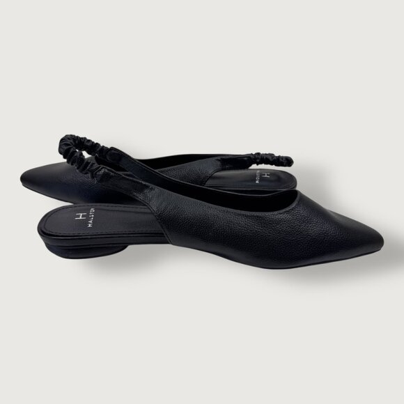 H By Halston | 10 | Pointed Toe Slingback Flats | Black | Classic | Minimalist - Picture 16 of 16